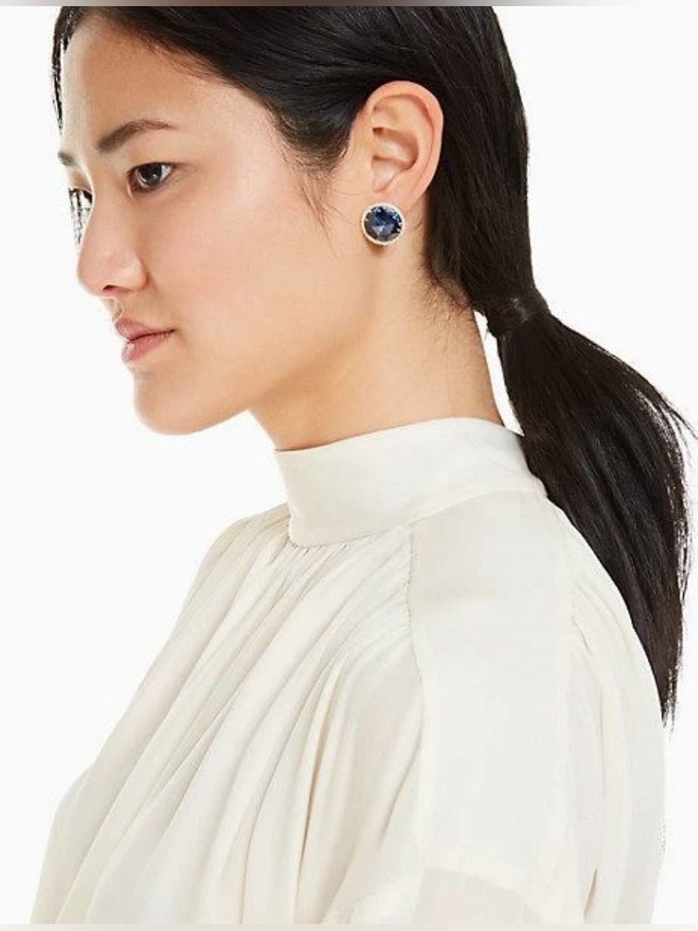 NIB Kate Spade She Has Spark Black Pavé Crystal Stud Earrings Rare